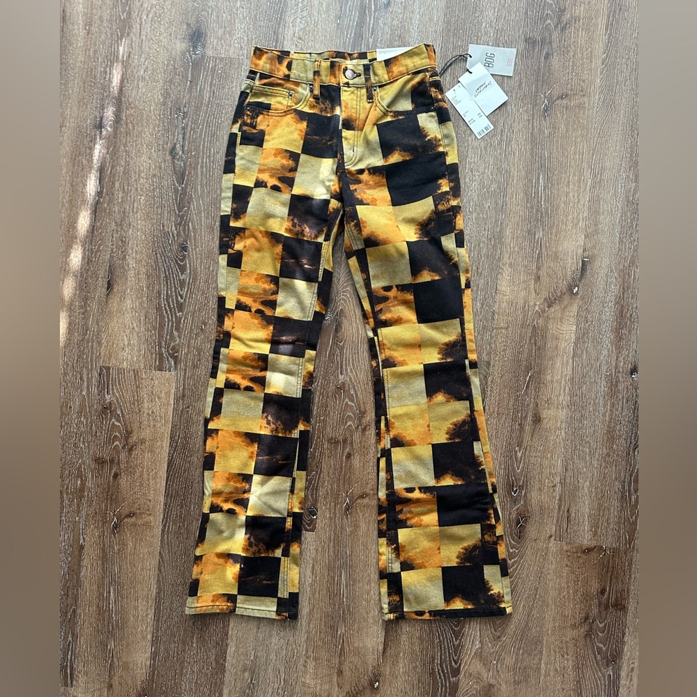 New! BDG UO Checkered 90s Bootcut Jeans